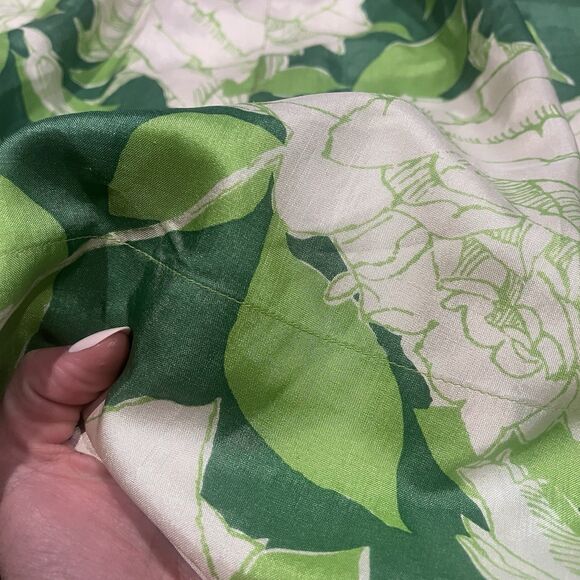 New! Trina Turk Floral Skirt Size 4, Green, Lined, Side Zip Silk - Picture 4 of 11